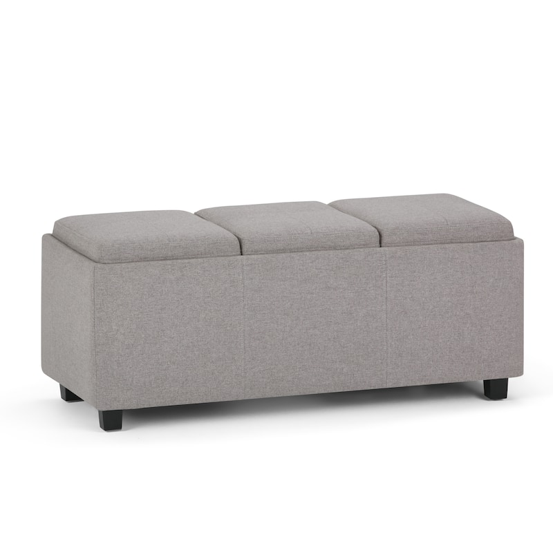 WYNDENHALL Franklin 42-in. Wide Contemporary Rectangular Storage Ottoman