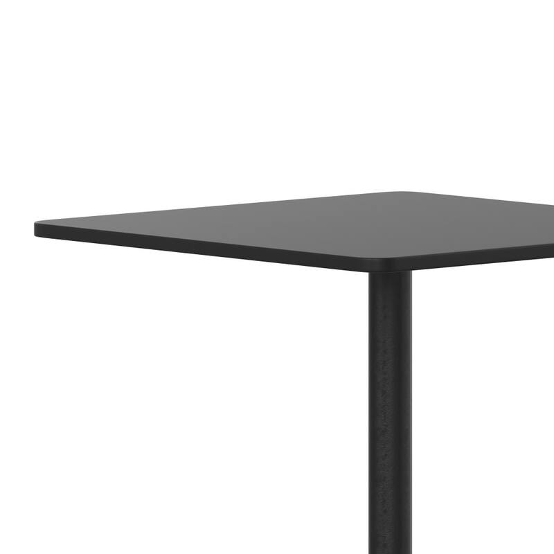 27.5" Square Aluminum Smooth Top Indoor-Outdoor Table with Base