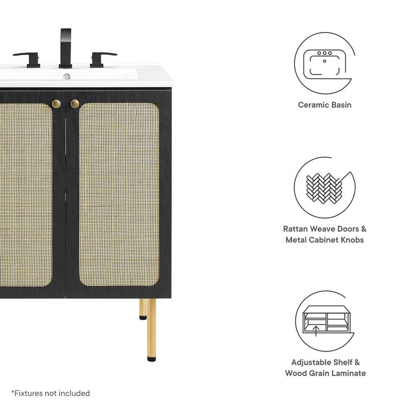 Chaucer 18"/24"/30"/36"/48"Single Basin/48" White Basin Bathroom Vanity