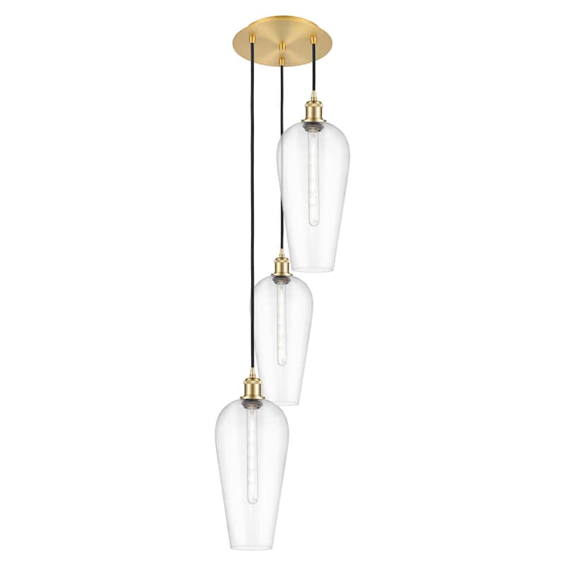 Innovations Lighting Endless Possibilities Ballston - Chelsea - 3 Light 15" Cord Hung Multi Pendant - Clear/Satin Gold