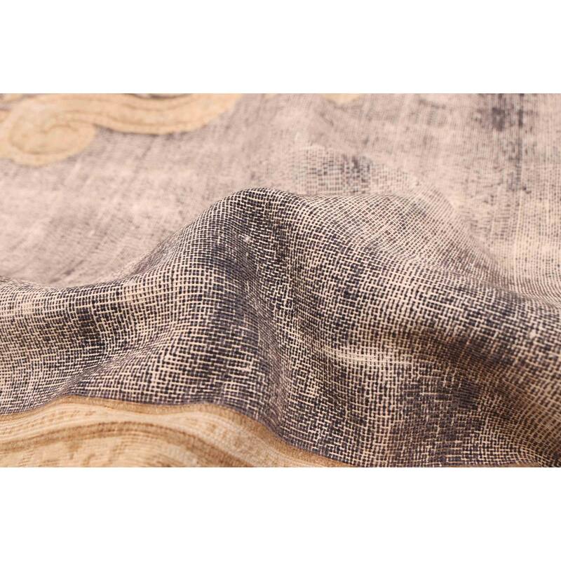 ECARPETGALLERY Hand-knotted Antalya Vintage Dark Grey Wool Rug - 8'6 x 13'1