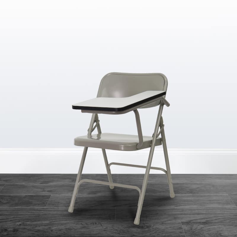 2 Pack Premium Steel Folding Chair with Left Handed Tablet Arm - 19.75"D x 18.5"W x 30"H