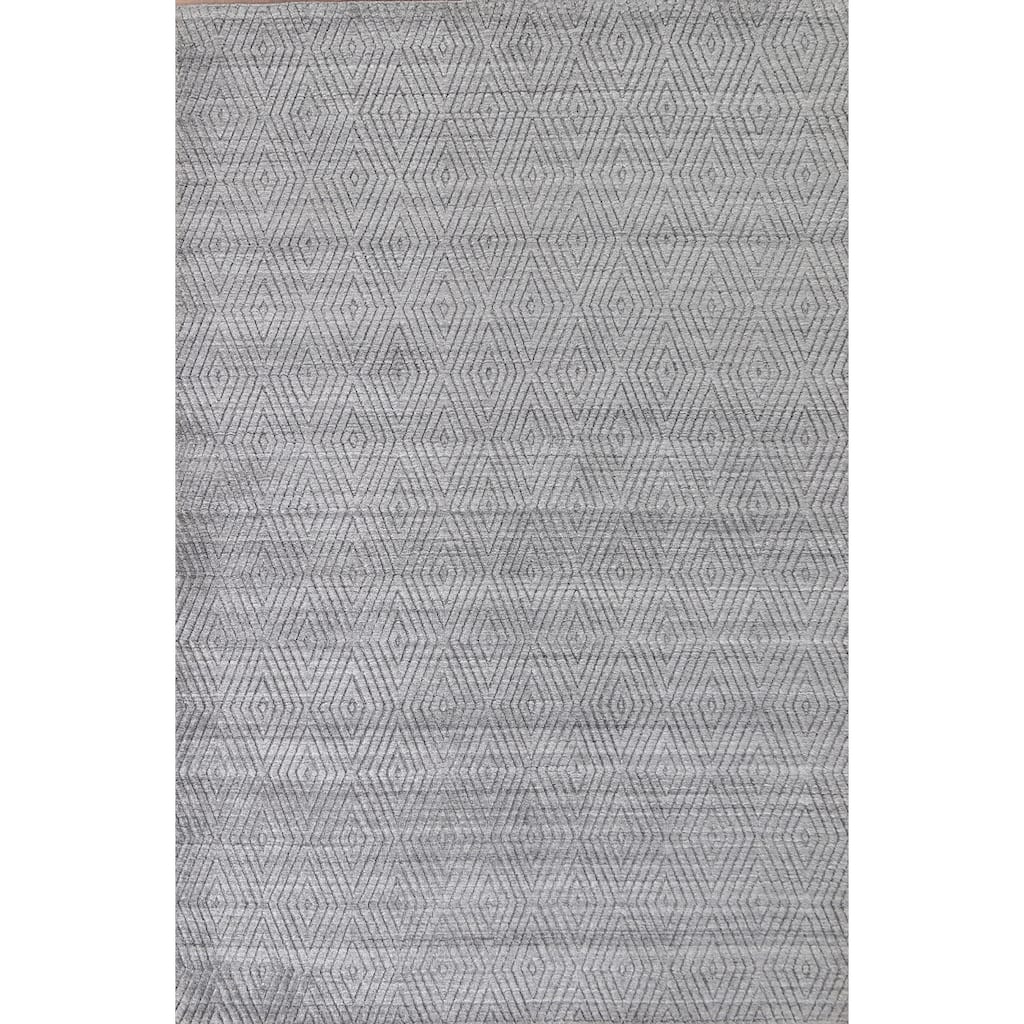 Diamond Pattern Gabbeh Contemporary Wool Area Rug Handmade - 5'4" x 7'7"