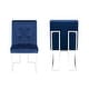 preview thumbnail 10 of 14, Home Beyond Velvet Upholstered Dining Side Chairs Set of 2, Navy Blue
