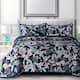 Velvet Printed Oversized Quilt Set - Twin - Pariza Multicolor