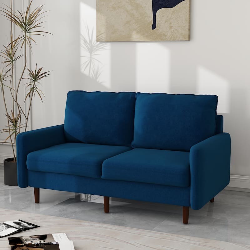 56.88" Modern Couch Velvet Loveseat Sofa for Living Room Furniture