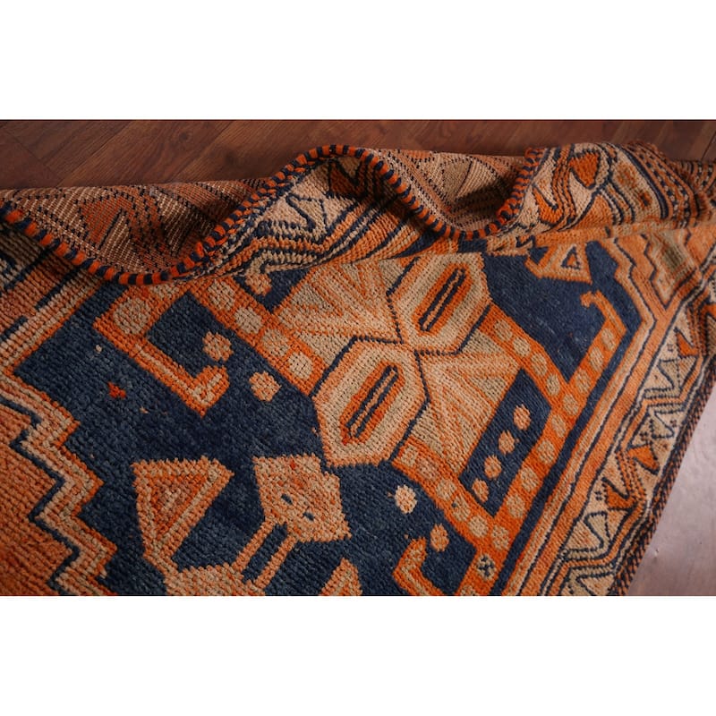 Handmade Transitional Oushak Turkish Vintage Runner Rug - 3'8"x 12'4"