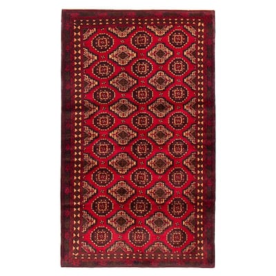 Teimani Red Rug 3'7" x 6'3" - 3'7 x 6'3
