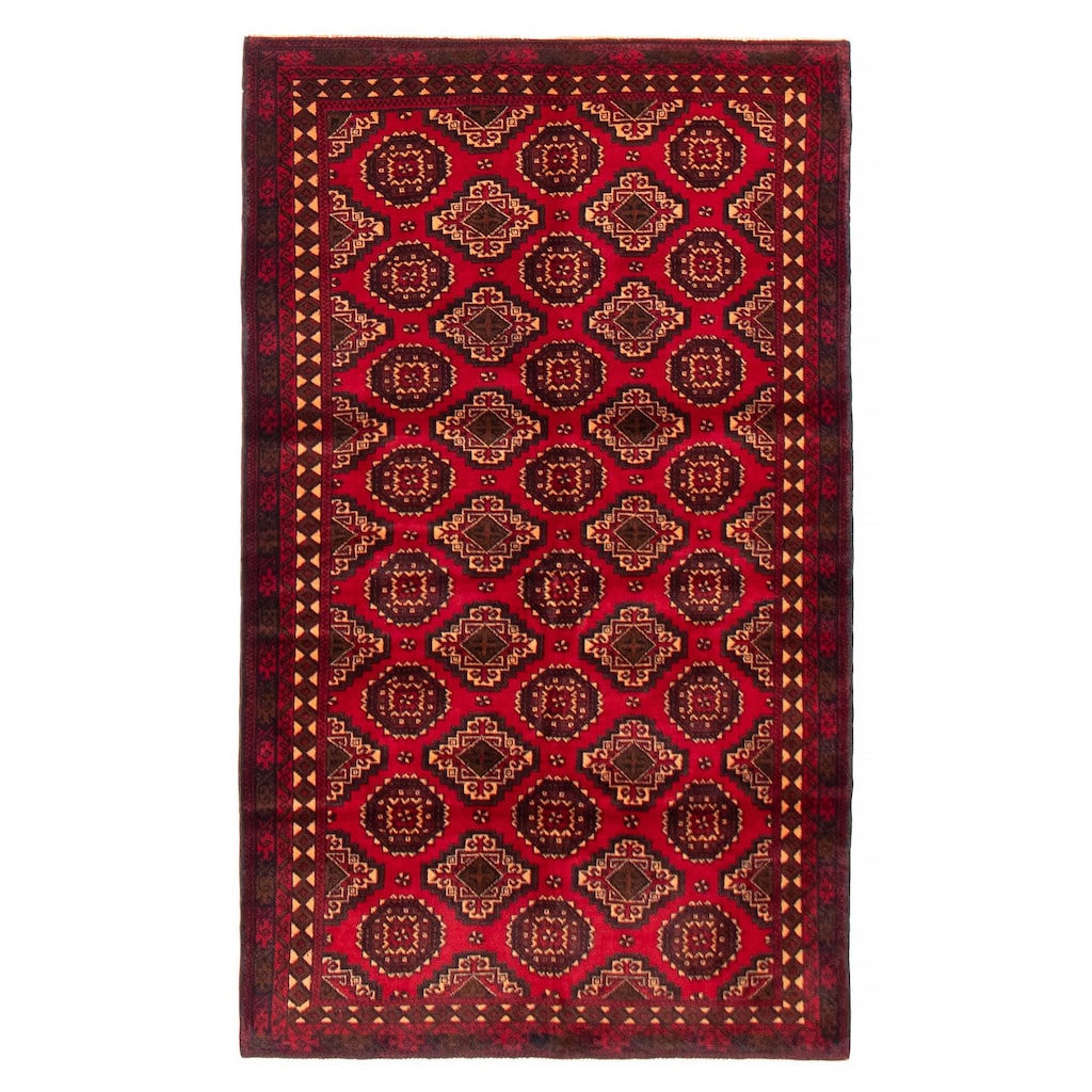 Teimani Red Rug 3'7" x 6'3" - 3'7 x 6'3