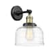 Option Black Antique Brass / Clear Deco Swirl