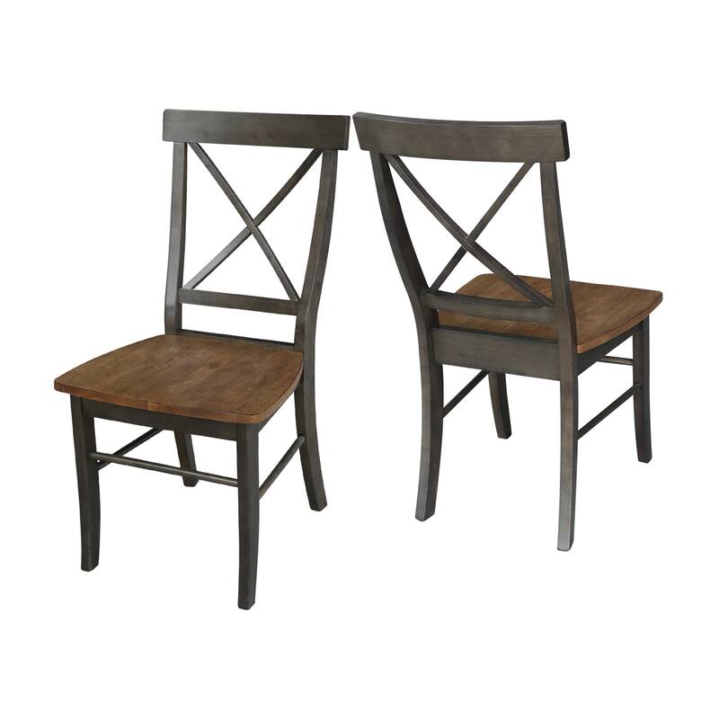 Set of Two X-Back Dining Chairs