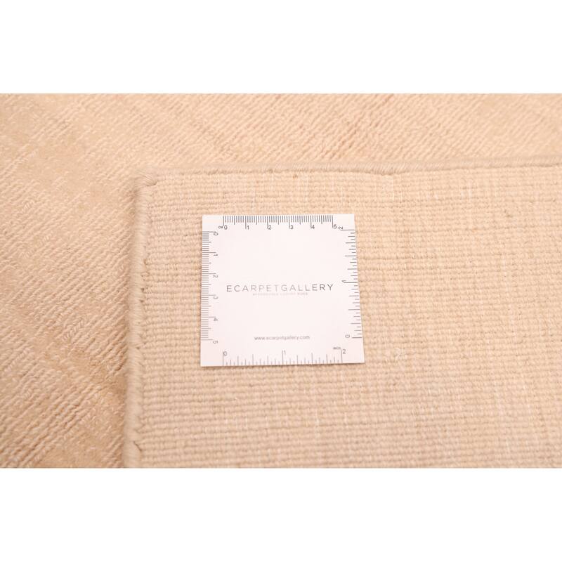 ECARPETGALLERY Hand Loomed Kashkuli Gabbeh Ivory Wool Rug - 9'11 x 10'5