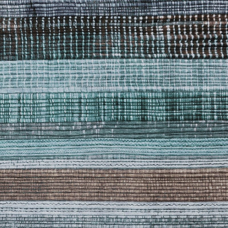 HomeRoots Striped Transitional Rectangle Outdoor Rug