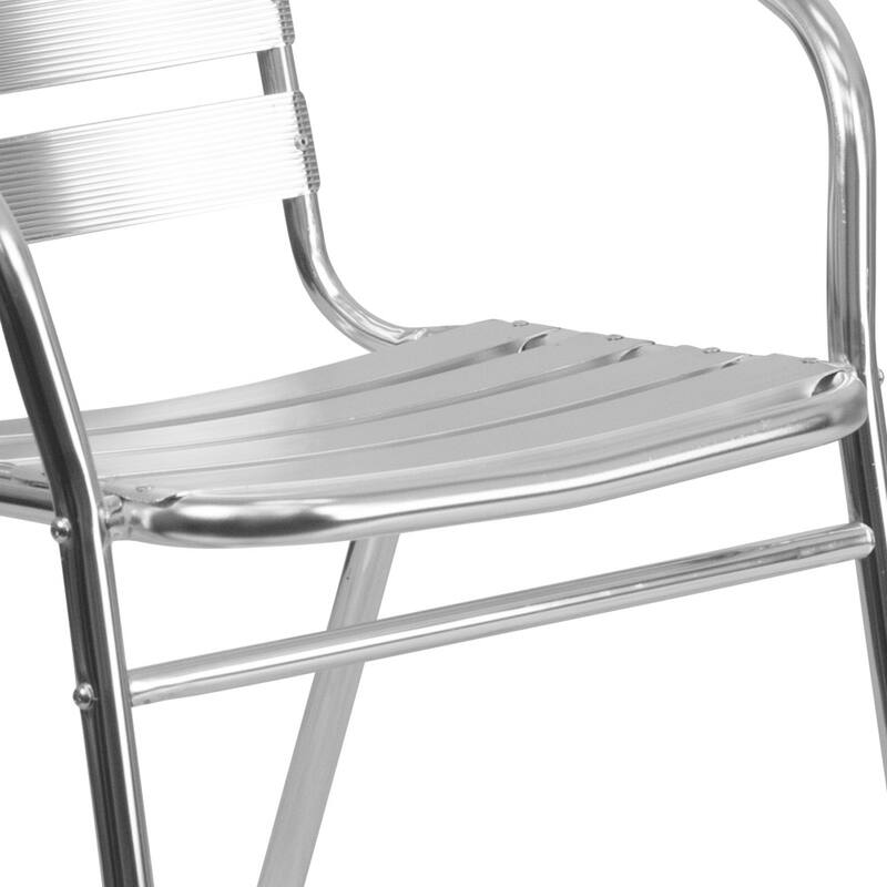 27.5" Square Aluminum Indoor-Outdoor Table Set