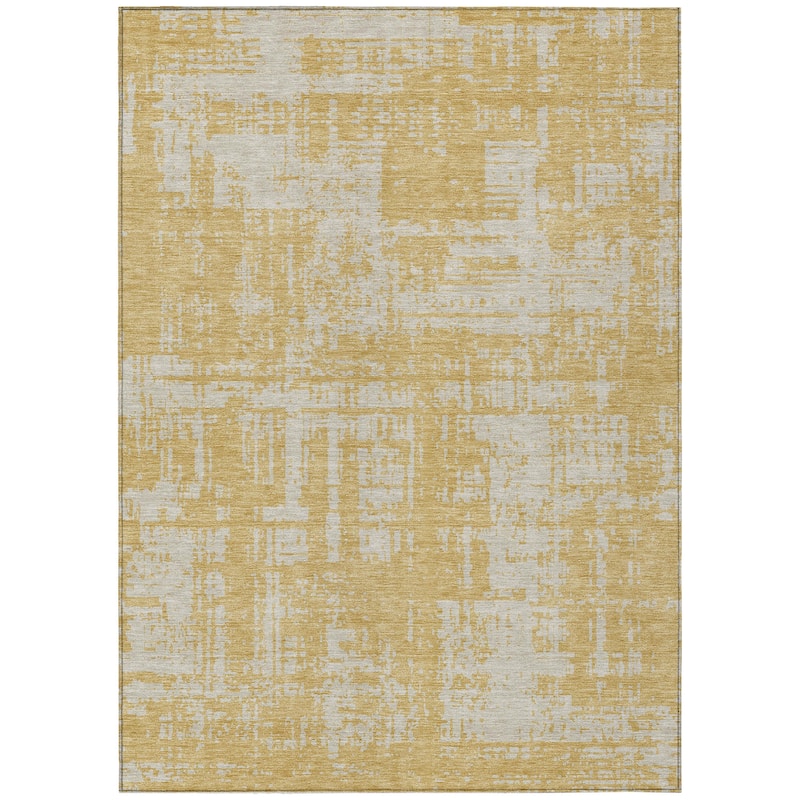 Machine Washable Indoor/ Outdoor Chantille Abstract Solid Rug