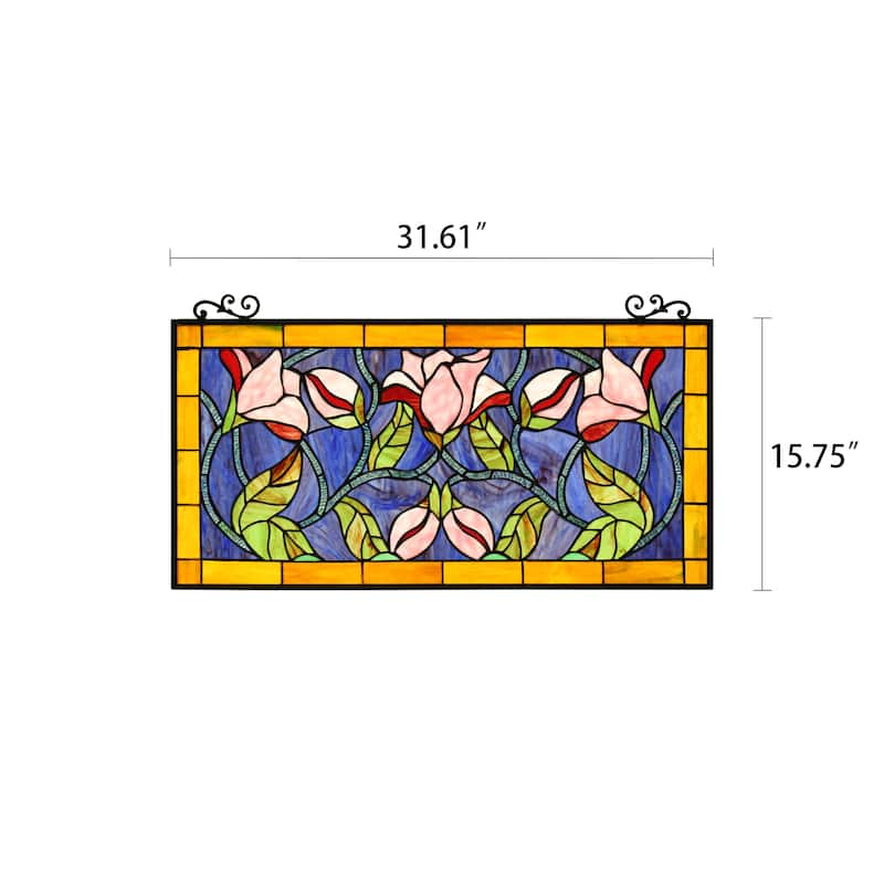 Floral Design Window Panel/ Suncatcher