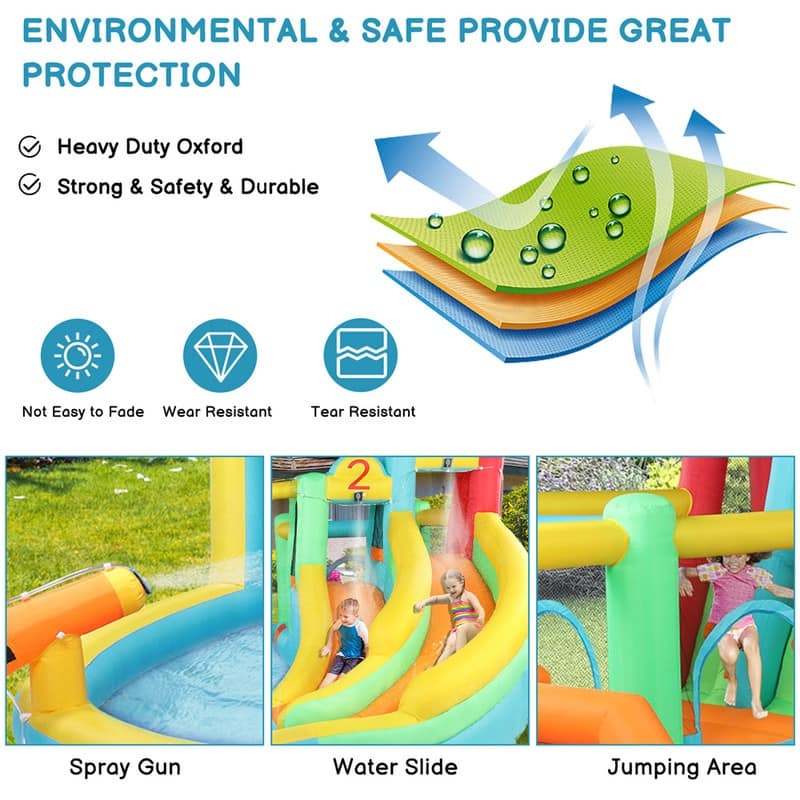 Inflatable Water Slide Bouncy Castle with Air Blower
