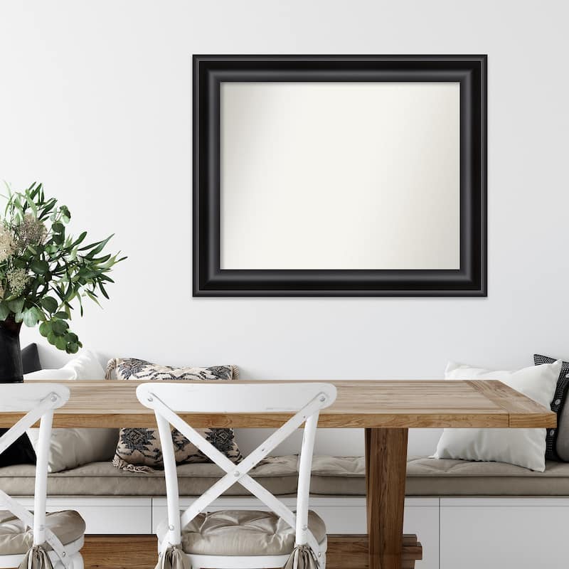 Non-Beveled Wall Mirror - Grand Black Frame