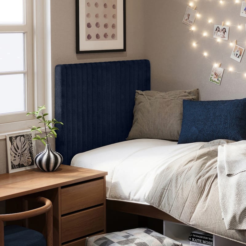 Rainha® - USA Made Plush Foam Dorm Headboard - Midnight Navy