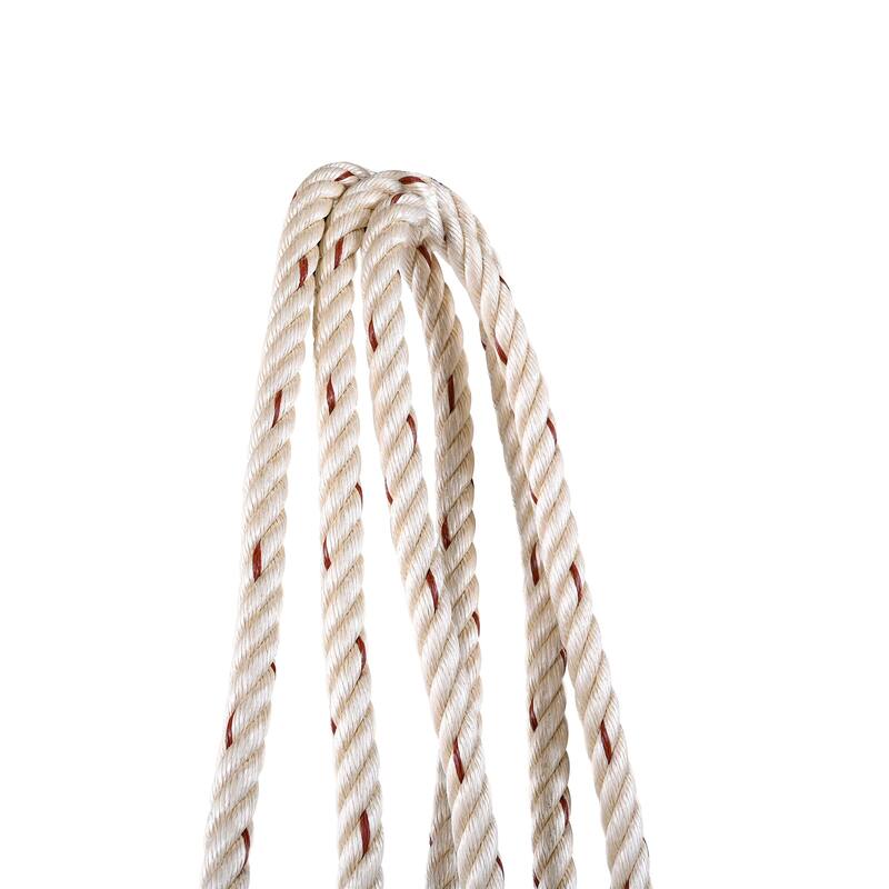 Outdoor Wood Hanging Chair with Cushions & Adjustable Assembly, 400 lbs Capacity, Swing Chair with Durable Hemp Ropes