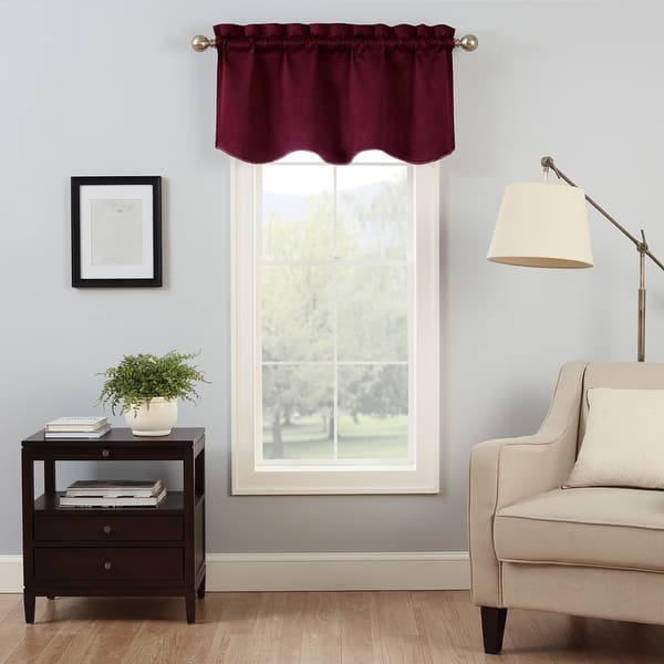slide 1 of 38, Eclipse Canova Room-Darkening Window Valance Burgundy