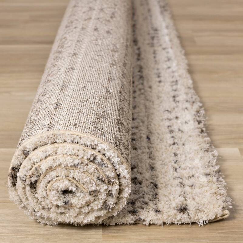 Lush Collection - Cream/Brown Luxury Soft Wool Rug