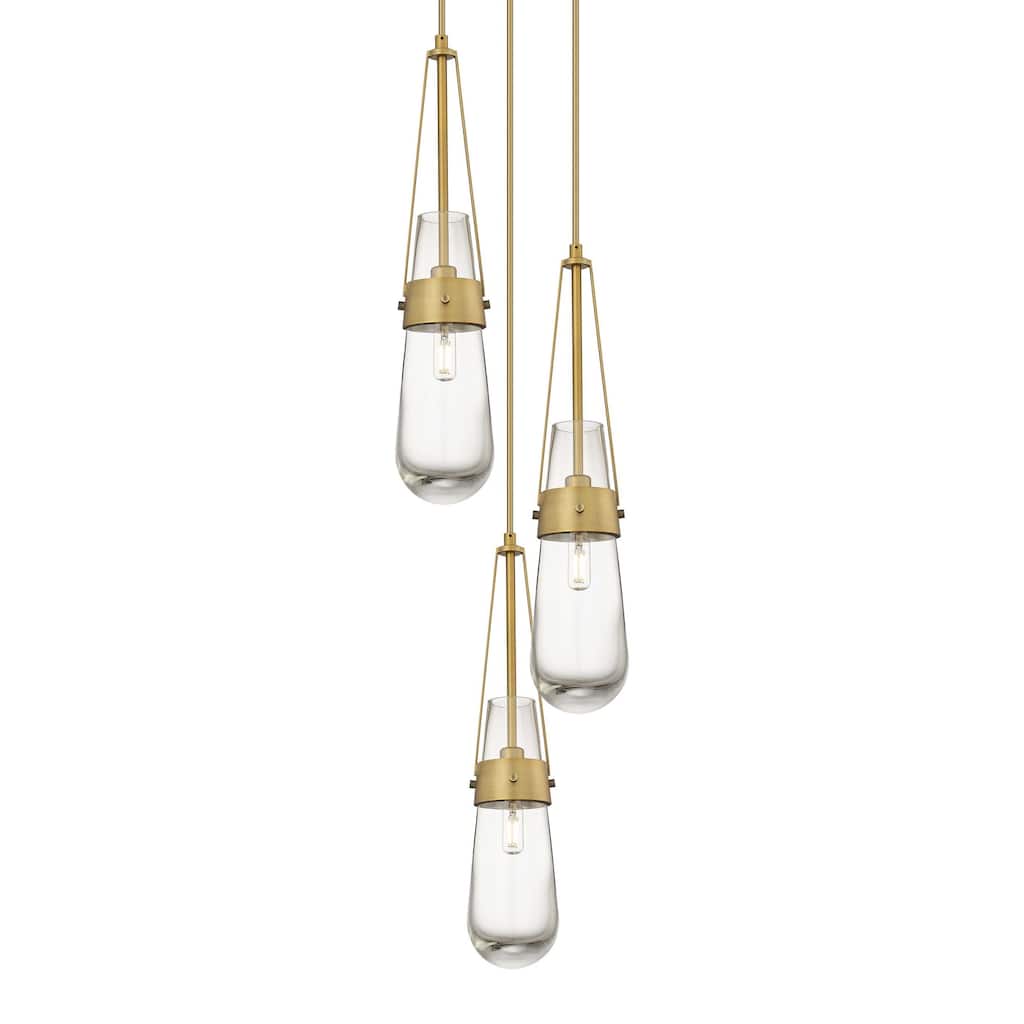 Innovations Lighting 113-452-1P-21-12 Milan Pendant Milan 3 Light 12"