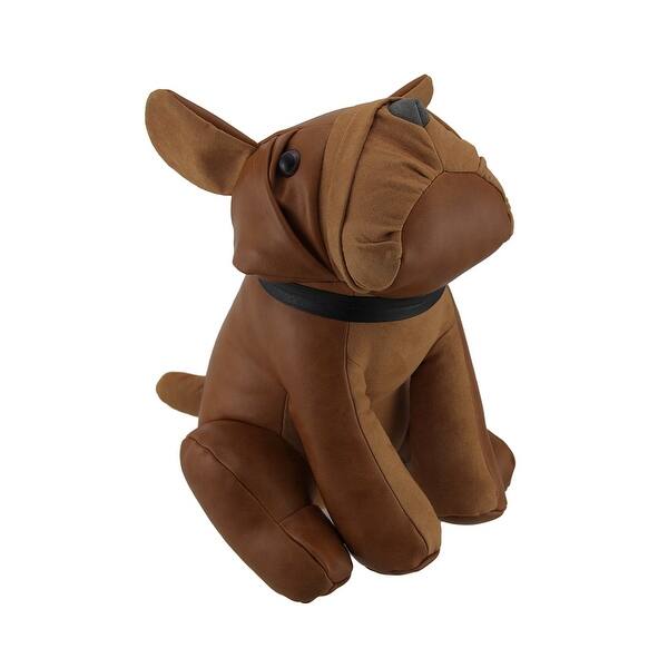 Shop Adorable Sitting Bulldog Faux Leather Bean Bag Door Stop