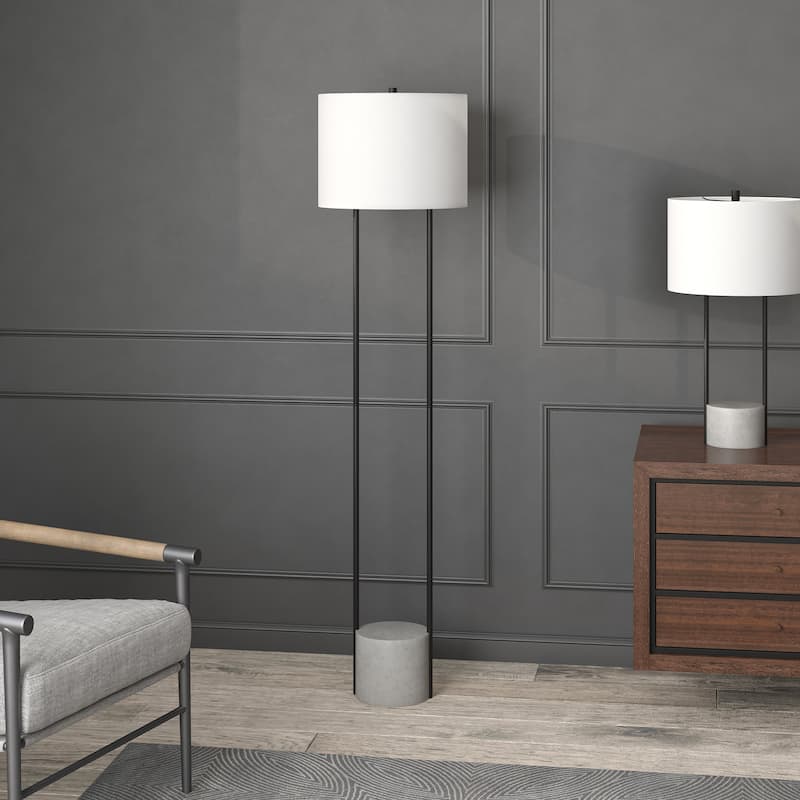 Uma Floor Lamp - Blackened Bronze/Concrete