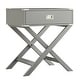 preview thumbnail 37 of 48, Kenton X Base Wood Accent Campaign Table by iNSPIRE Q Bold Grey