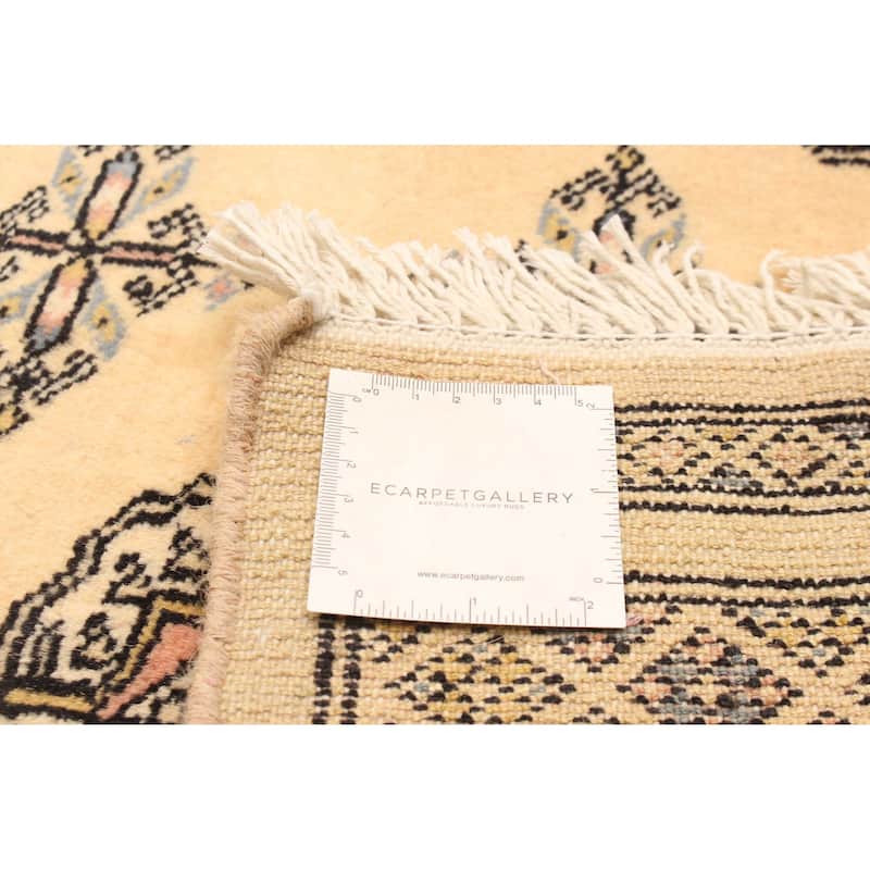 ECARPETGALLERY Hand-knotted Peshawar Bokhara Beige Wool Rug - 3'2 x 5'2
