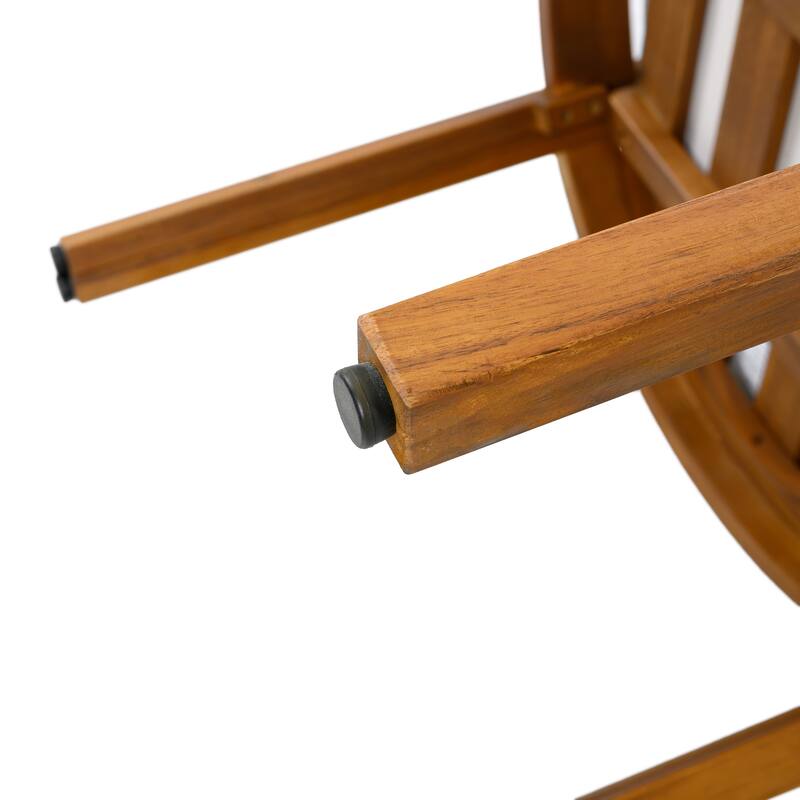 Christopher Knight Home - Raventon Outdoor Acacia Wood Extendable 7-Piece Patio Dining Set with Cushioned Chairs