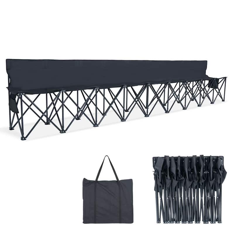 Portable Folding Soccer Benches for Team, 4/6/9 Seats with Carry Bag