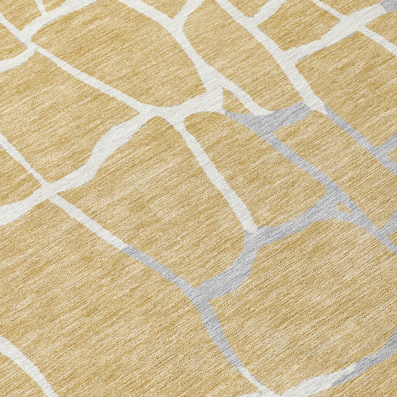 Machine Washable Indoor/ Outdoor Abstract Webby Chantille Rug