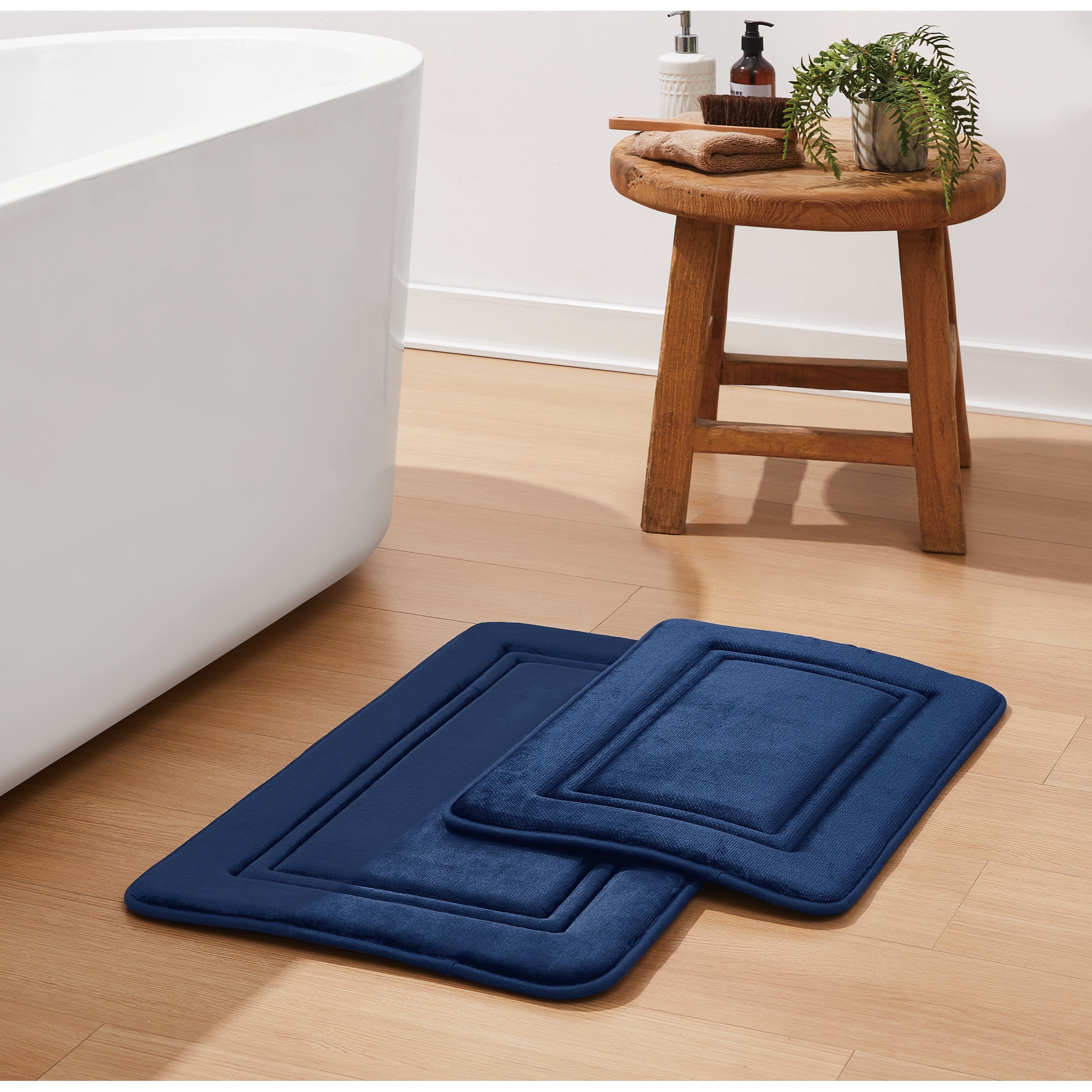Simply Essential™ Antimicrobial Memory Foam Set of 2 Bath Rug