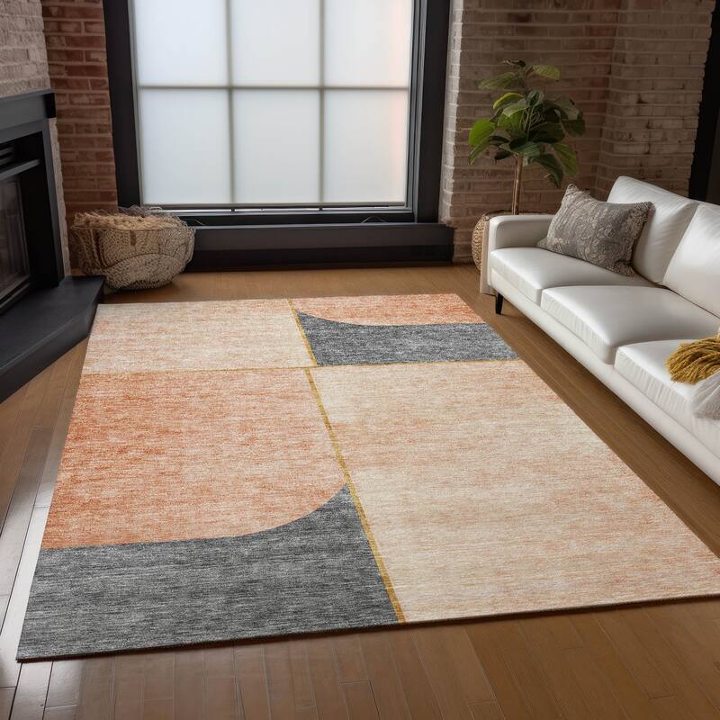 Machine Washable Indoor/ Outdoor Chantille Simple Modern Rug