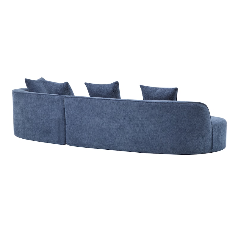 Christopher Knight Home - Linda Fabric Curved Sectional Sofa
