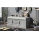 preview thumbnail 19 of 48, Storage Bench with 2 Drawers and 2 Cabinets, Shoe Bench with Removable Cushion for Living Room Grey