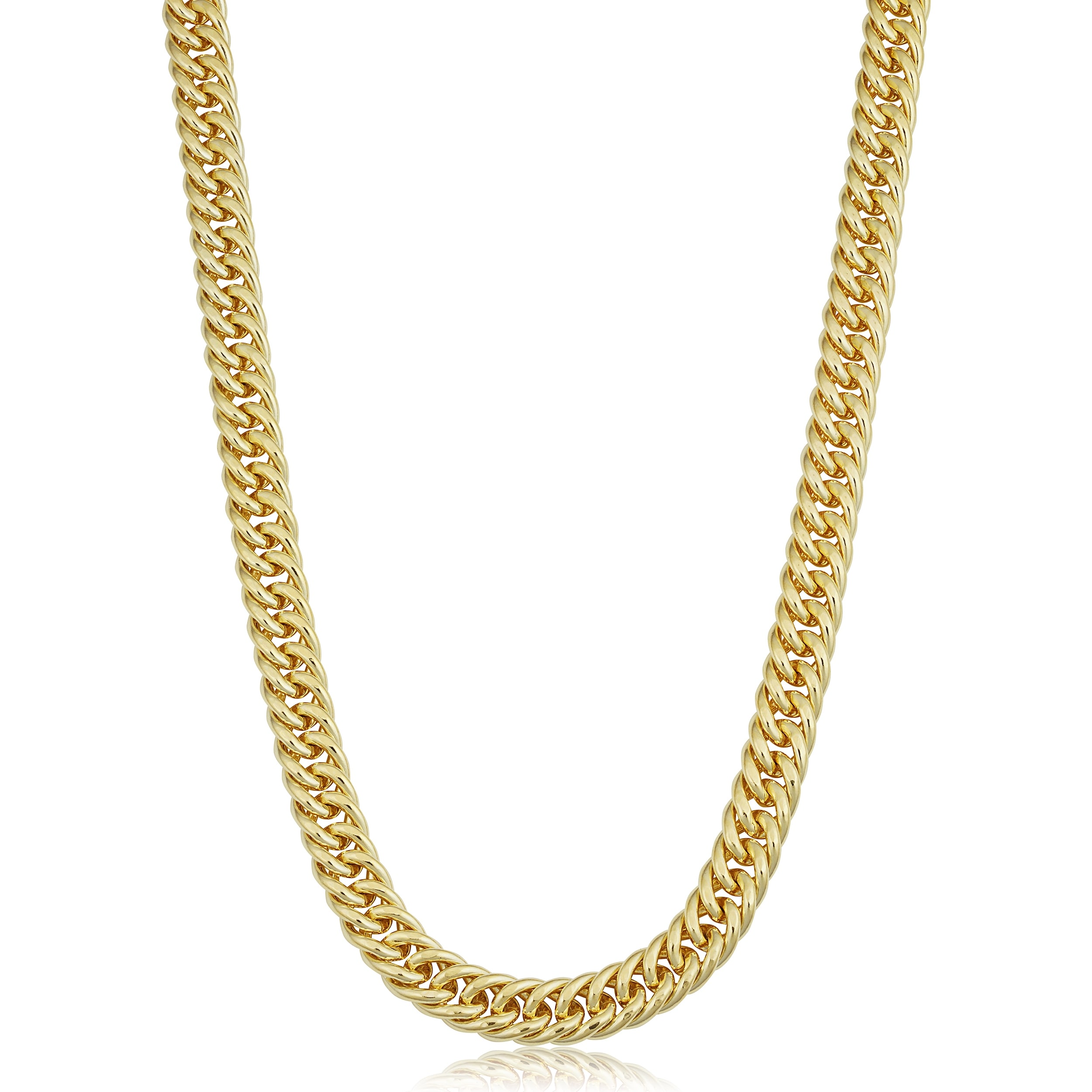 Au Naturale Solid 14k Yellow Gold Filled 7.0 mm Double Curb Link Chain Necklace