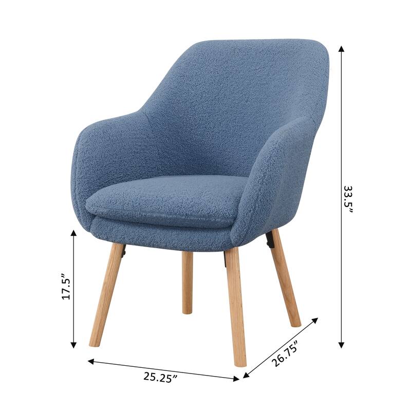 Convenience Concepts Take a Seat Charlotte Wingback Sherpa Accent Armchair