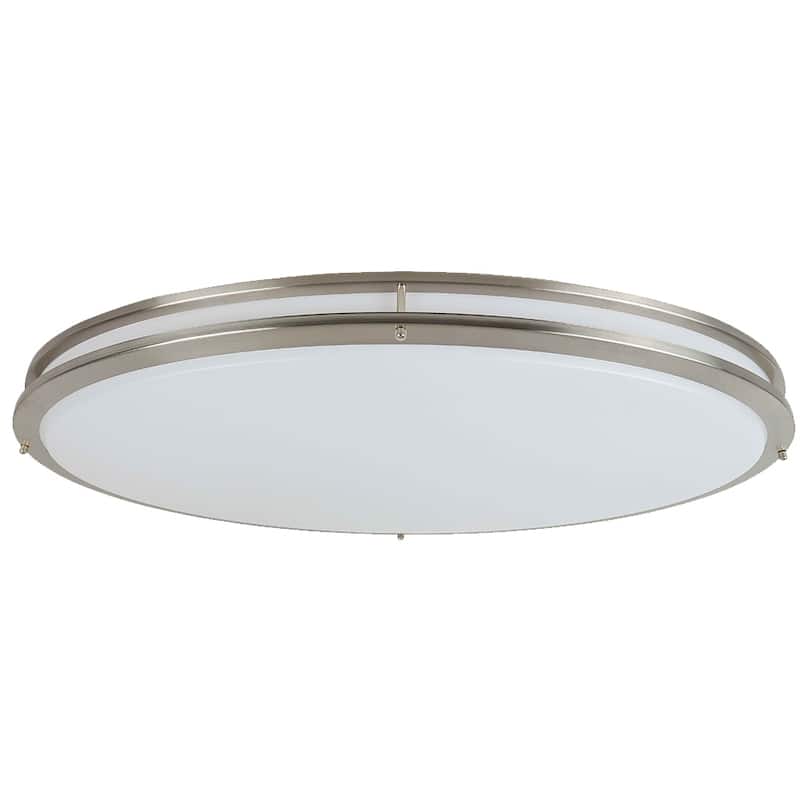 32" LED Oval Ceiling Fixture - Brushed Nickel - 4.75"H x "32.25"W x 18"D