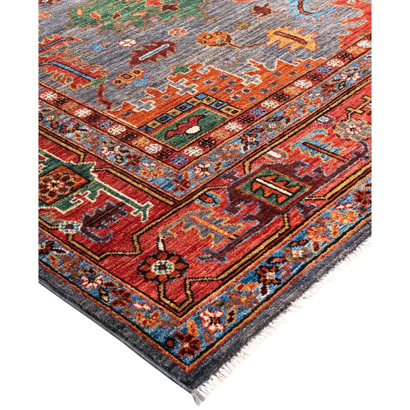Serapi One-of-a-Kind Hand-Knotted Area Rug - Gray - 9' 3" x 11' 9"