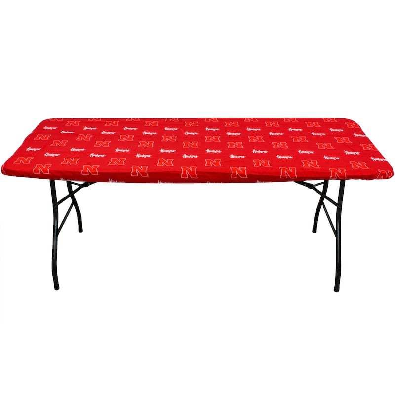 Nebraska Cornhuskers Tailgate Fitted Tablecloth, 33" x 33", Card Table