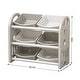 preview thumbnail 17 of 26, Kids Toy Storage Organizer with 6 Bins, Multi-functional Nursery Organizer Kids Furniture Set Toy Storage Cabinet Unit