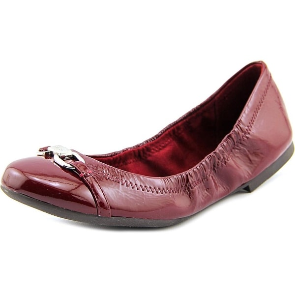 burgundy leather flats