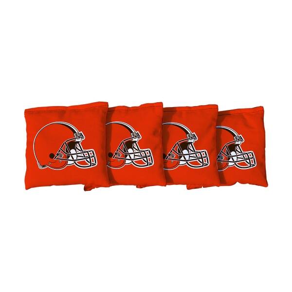 slide 2 of 3, Cleveland Browns NFL Football Orange Cornhole Bags All-Weather Resin Filled