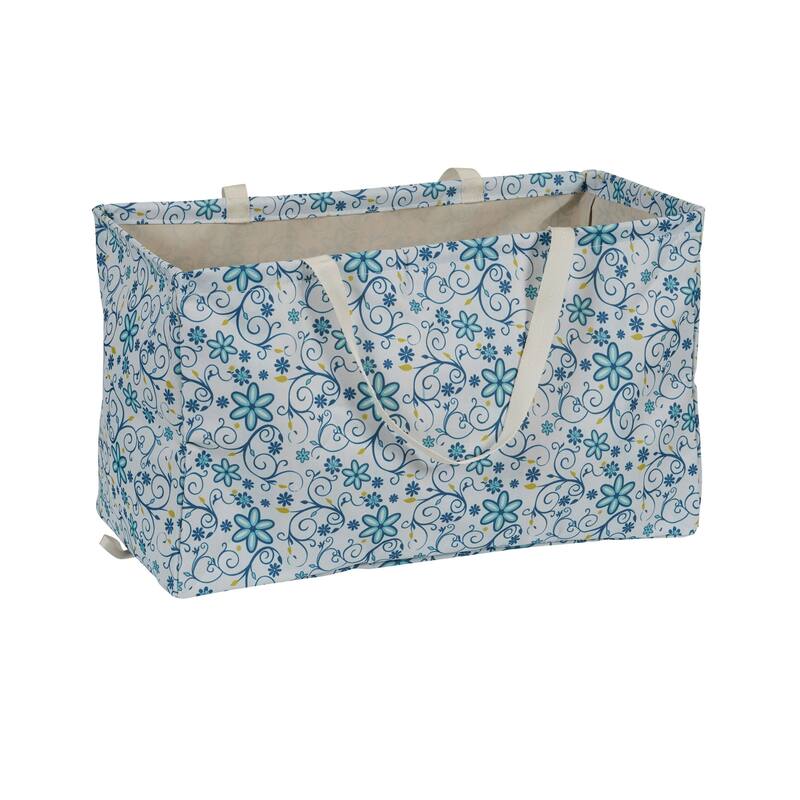 Household Essentials Rectangular Krush Container - Blue Floral