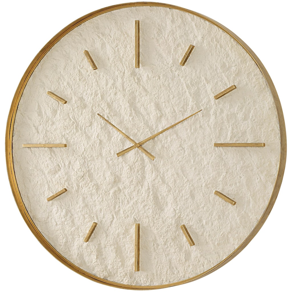 Uttermost 06467 36" Stone Serenity Iron and Stone Analog Wall Mounted