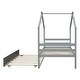 preview thumbnail 12 of 49, Roof styled wooden bed with trundle