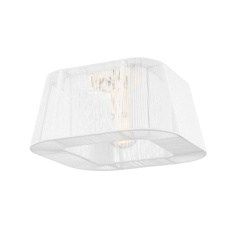 Verona Beach 1 Light Flush Mount - Aged Brass